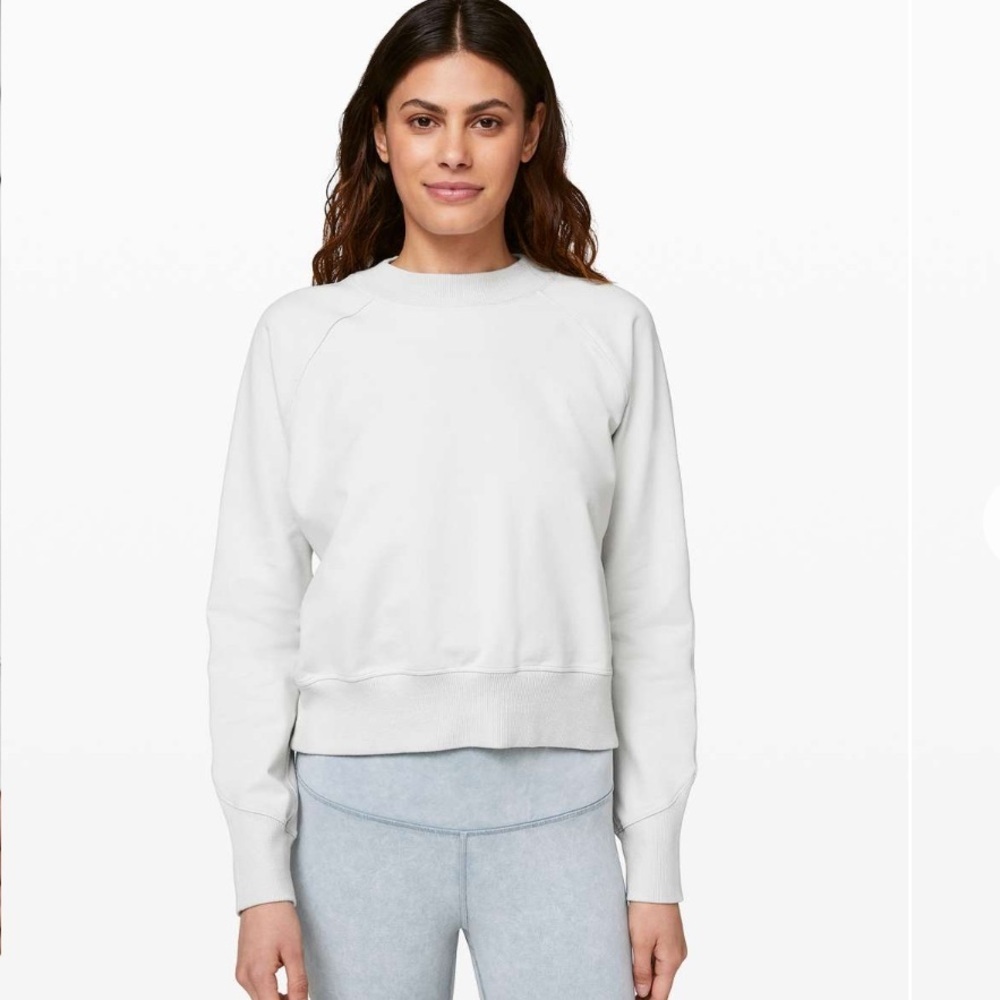 lululemon Ready To‎ Roll Crew Sweatshirt Pullover Vapor Sz 6